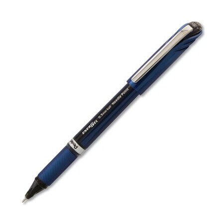 Pentel Pentel, ENERGEL NV STICK GEL PEN, 0.5 MM NEEDLE TIP, BLACK INK, GRAY BARREL, 12PK BLN25A